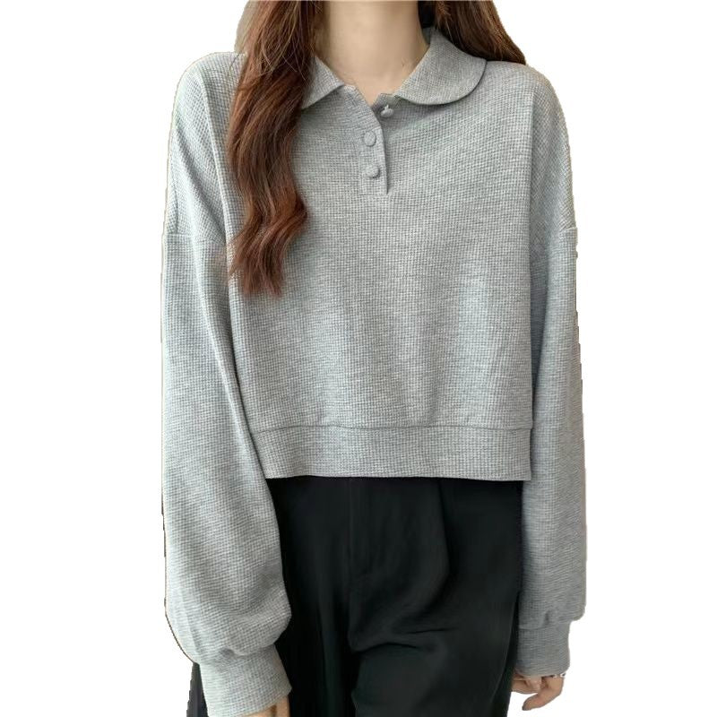 Damen Poloshirt Pullover mit Knöpfen Norvielle