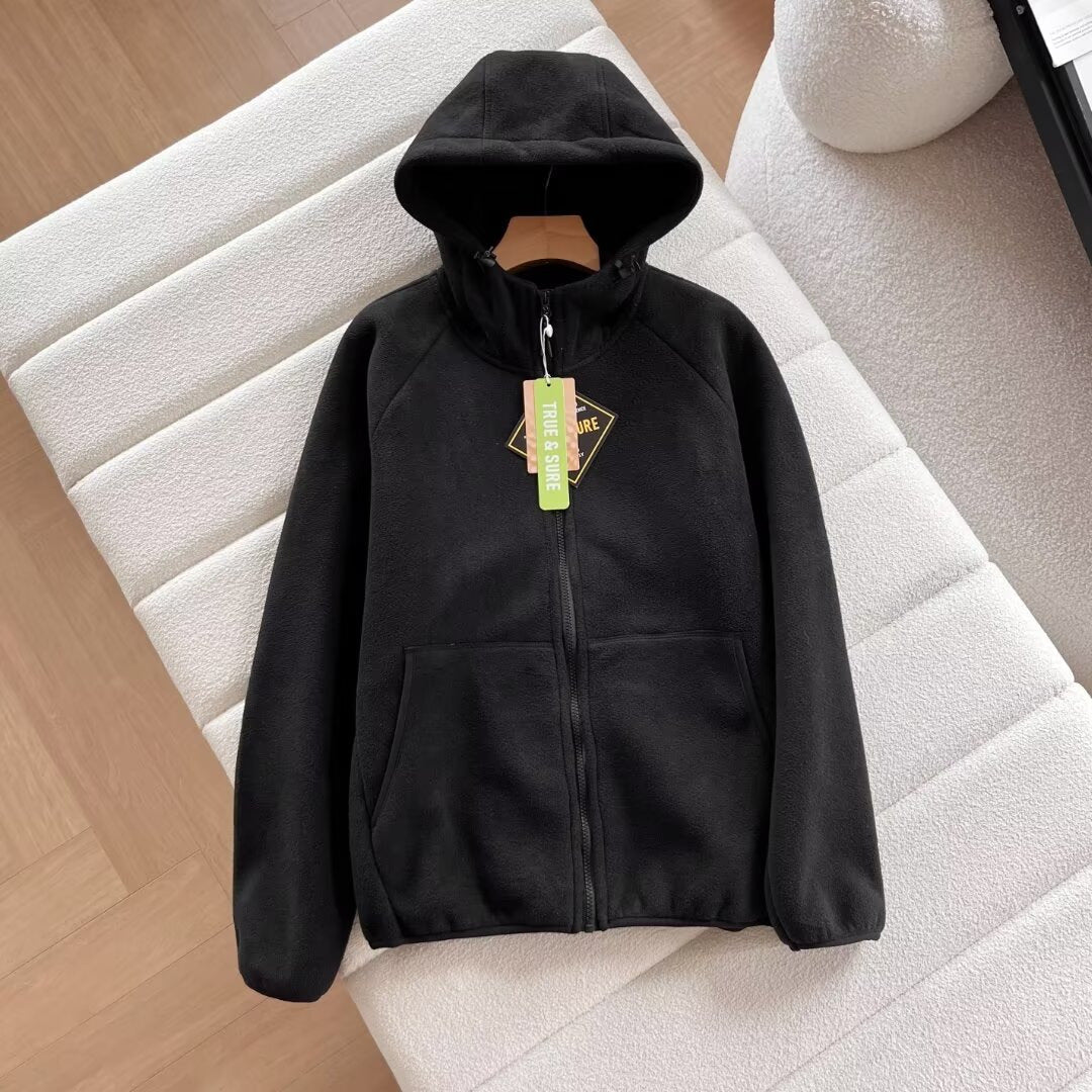 Damen Fleecejacke Mit Kapuze Warm Norvielle