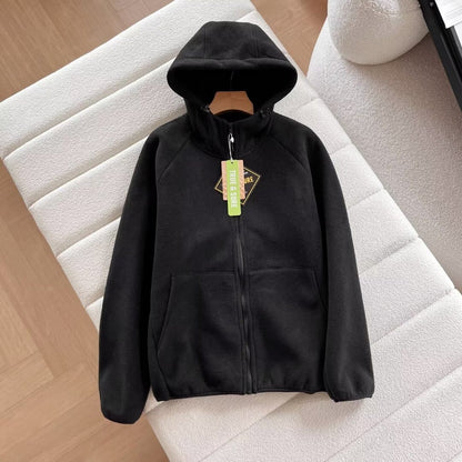 Damen Fleecejacke Mit Kapuze Warm Norvielle