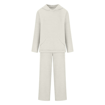 Damen Langarm-Hoodie-Set mit Palazzo-Hosen Norvielle
