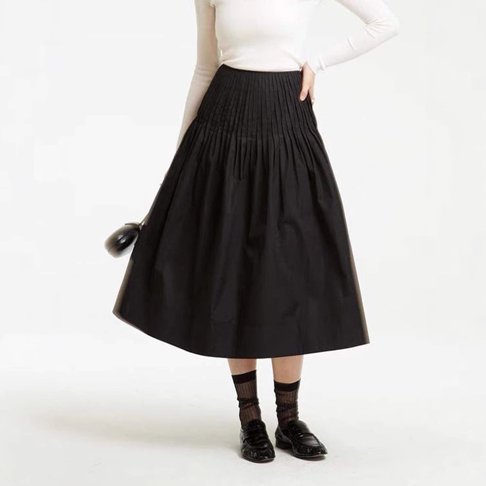 Damen Midirock Plissee Details Norvielle