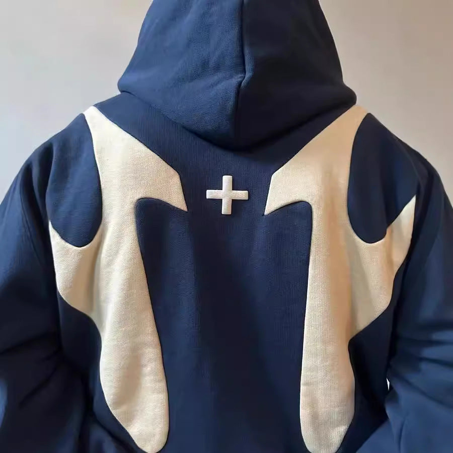 Damen Kapuzenpullover Lässig Kontrastfarben Modern Norvielle