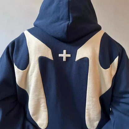 Damen Kapuzenpullover Lässig Kontrastfarben Modern Norvielle