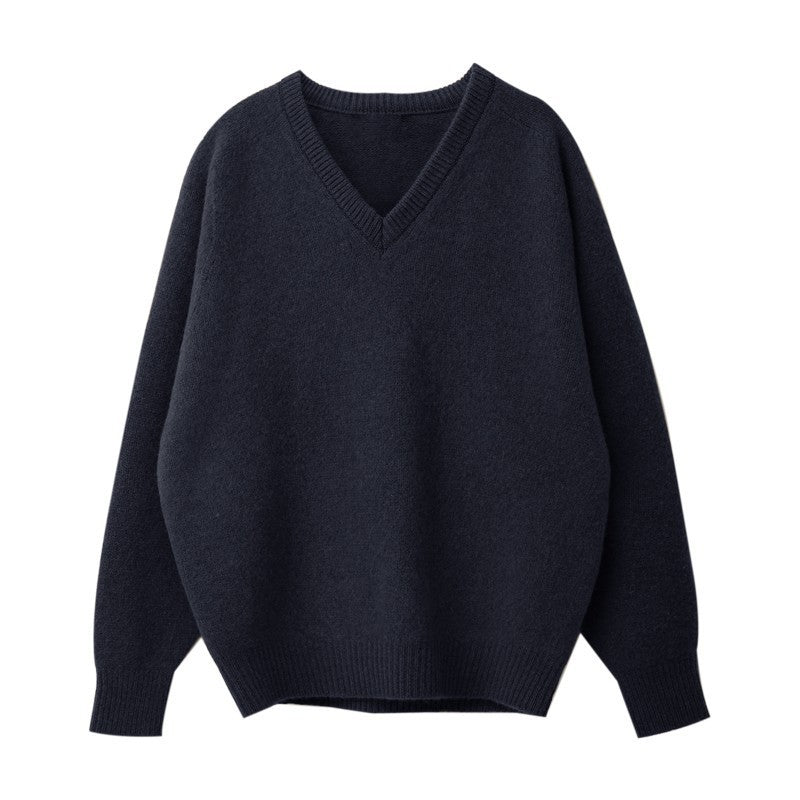 Damen Pullover V-Ausschnitt Weiches Strick Norvielle