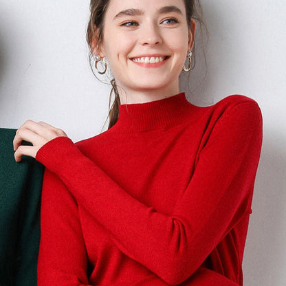 Damen Feinstrickpullover Hochgeschlossen Norvielle