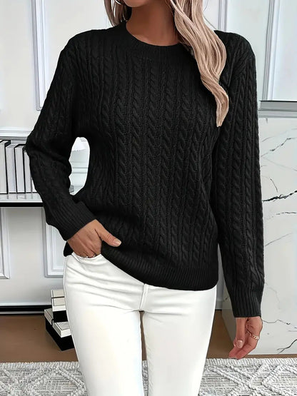 Damen Strickpullover Zopfdesign Norvielle