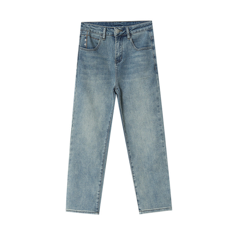 Damen High-Waist Straight-Leg Jeans Norvielle