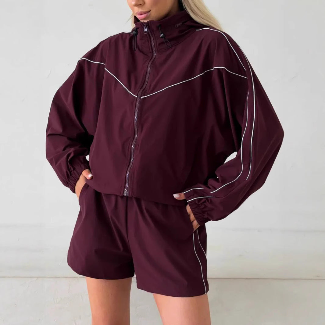 Damen Outdoor-Jacke mit kurzen Hosen Sportlich Norvielle