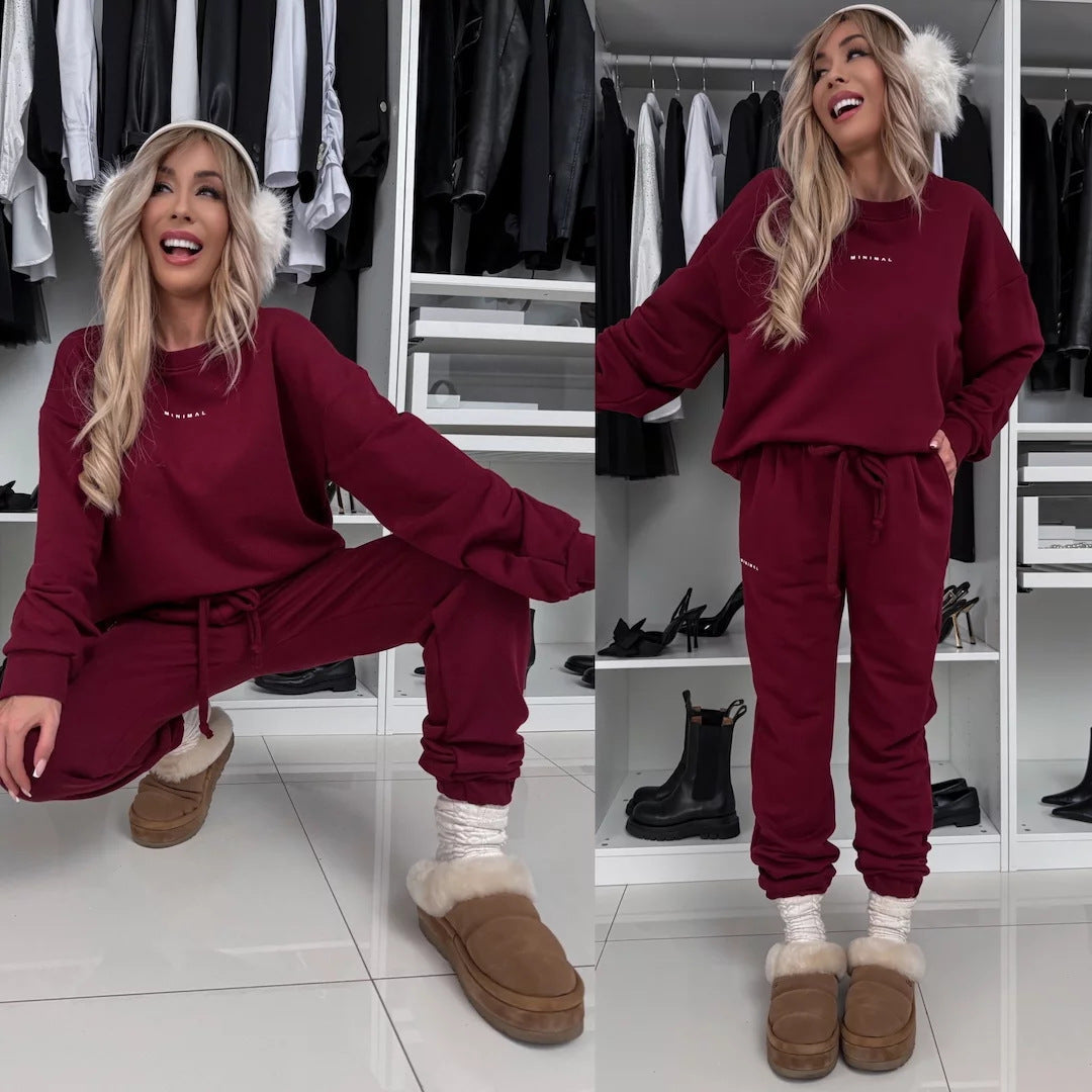 Damen Loungewear-Set Sweatshirt Jogginghosen Norvielle