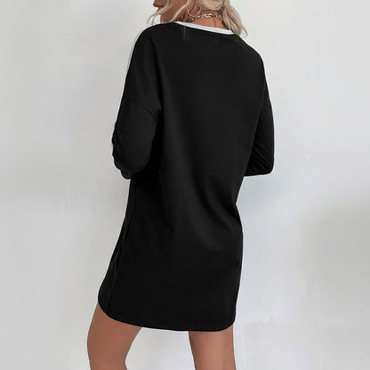 Damen Kleid Spitzenverzierung Lässige Ärmel Norvielle