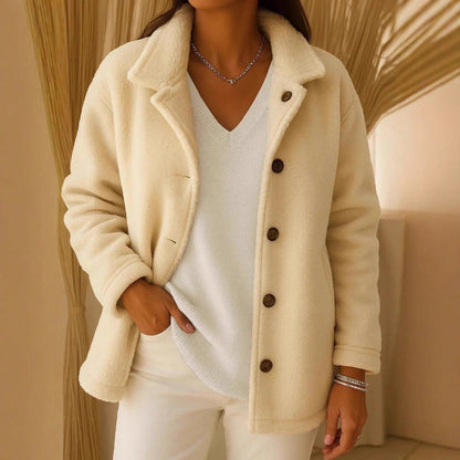 Damen Fleecejacke mit Knöpfen Norvielle