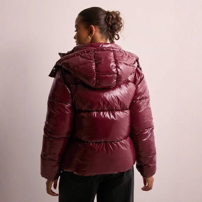 Damen Steppjacke Kapuze Warm