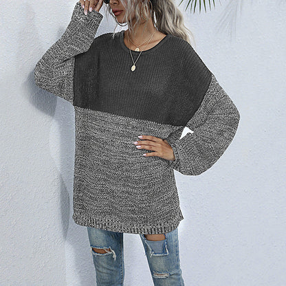 Damen Strickpullover Oversized Lässig Bunt