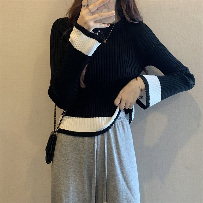 Damen Rippstrickpullover Lässiger Schnitt Norvielle
