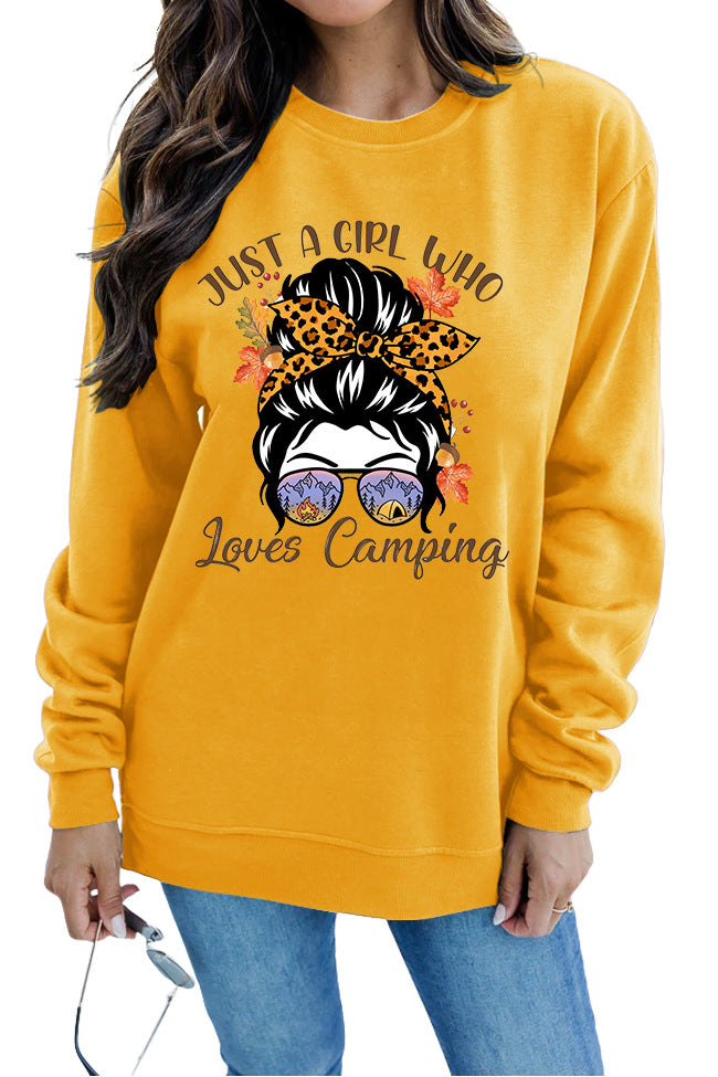 Damen Sweatshirt Campingmotiv Norvielle