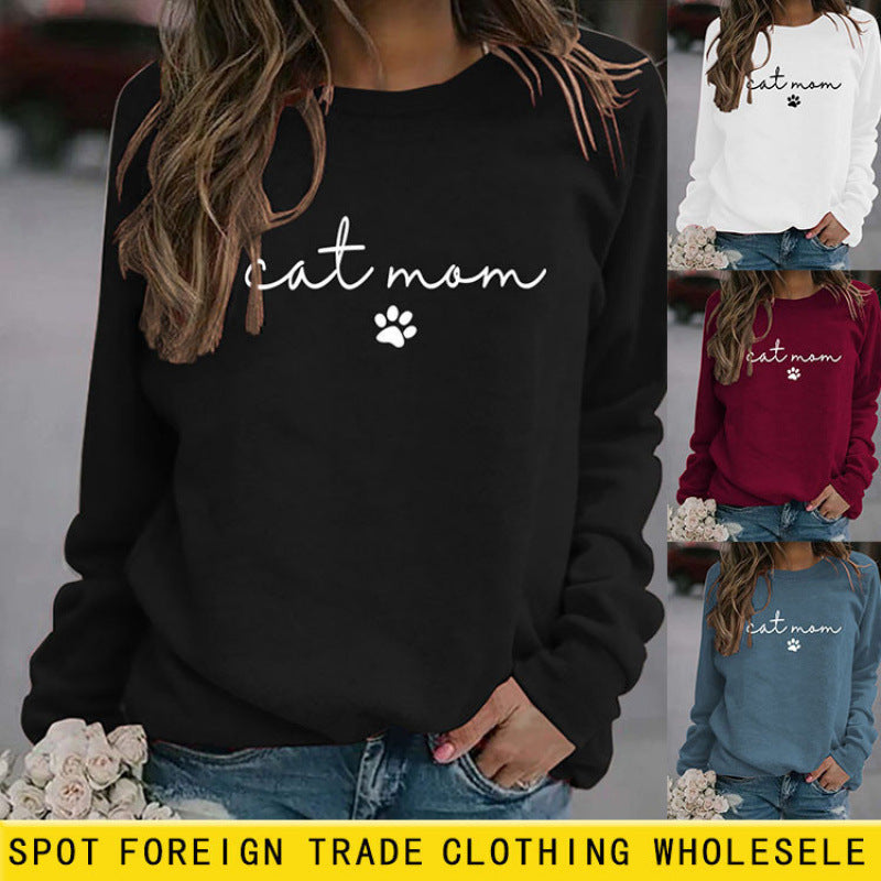 Damen Sweatshirt Katzenmama-Design Norvielle
