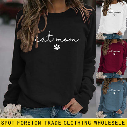 Damen Sweatshirt Katzenmama-Design Norvielle
