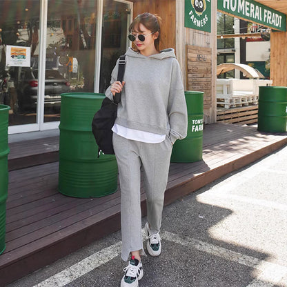 Damen Freizeit-Ensemble Hoodie Jogginghose Komfort Norvielle
