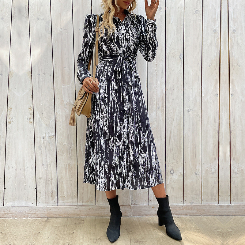 Damen Midikleid Grafisches Muster Norvielle
