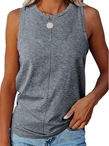Damen Ärmelloses T-Shirt Elegant Schnitt Norvielle