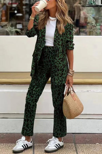 Damen Blazeranzug Animal-Print Modern Norvielle