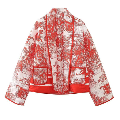 Damen Steppjacke Elegantes Revers Praktische Taschen Norvielle