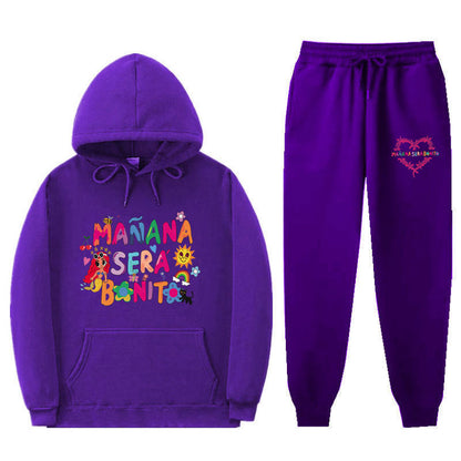 Damen Sweatshirt Jogginghose Set Bunt Norvielle