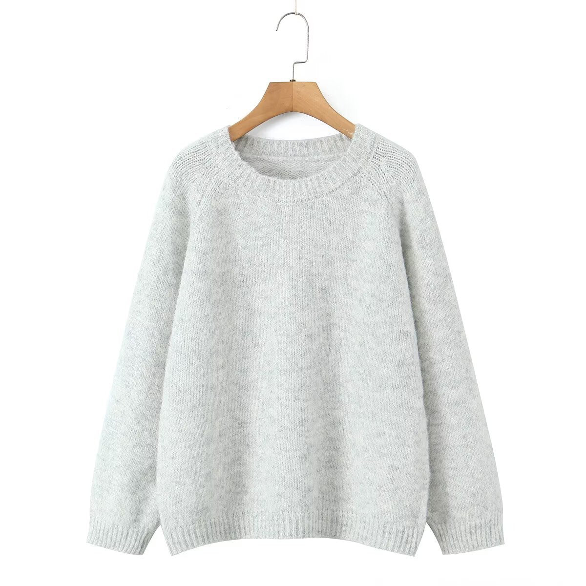 Damen Strickpullover Rundhals Norvielle Weich