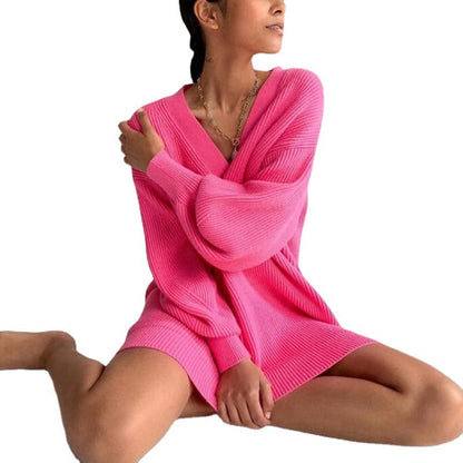 Damen Strickcardigan Oversized Dekorative Knöpfe Beige
