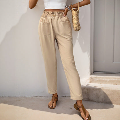 Damen Chinohose Elastischer Bund Praktische Taschen Norvielle