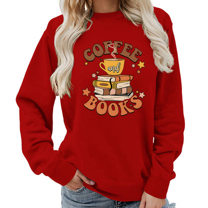 Damen Sweatshirt Kaffeebuch-Design Norvielle