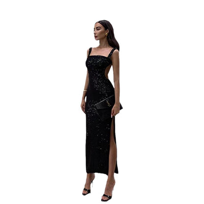 Damen Paillettenkleid Slim Fit Verführerisches Design