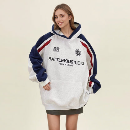 Damen Oversized Hoodie mit Grafiken Bequem Norvielle