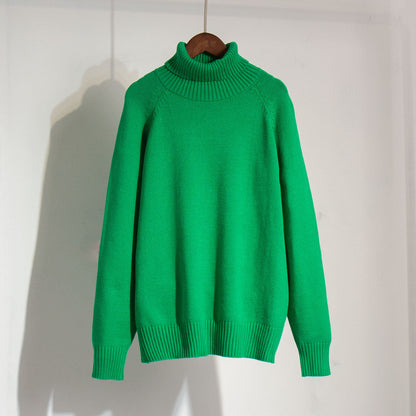 Damen Strickpullover Hochkragen Lässig Norvielle