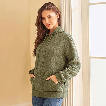 Damen Kapuzenpullover mit Floralmuster Großzügig Norvielle