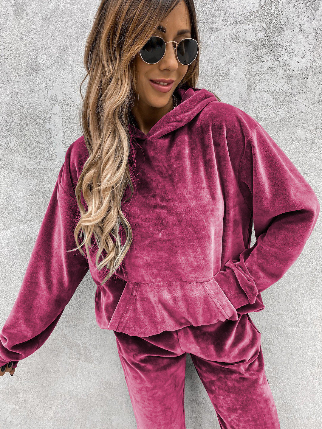 Damen Fleece-Hoodie Kuschelig Lässig Norvielle