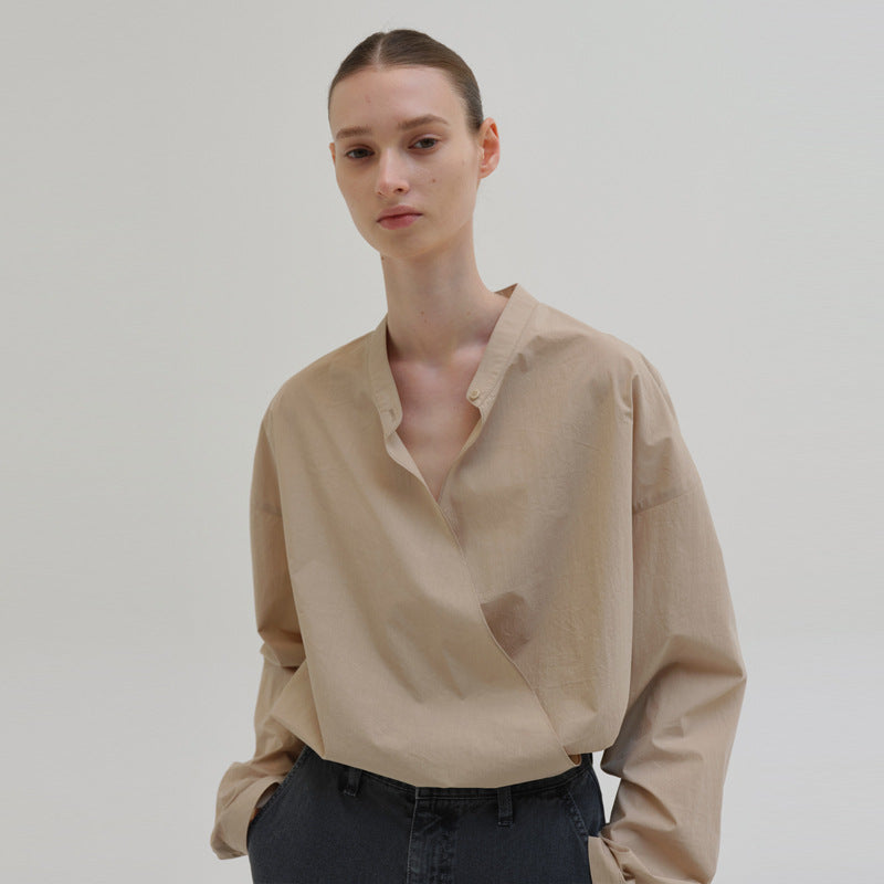 Damen Asymmetrische Bluse Minimalistisch Norvielle - Norvielle