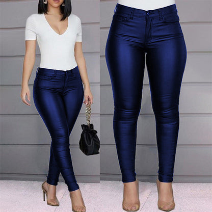 Damen High-Waist Hose Figurbetont Norvielle