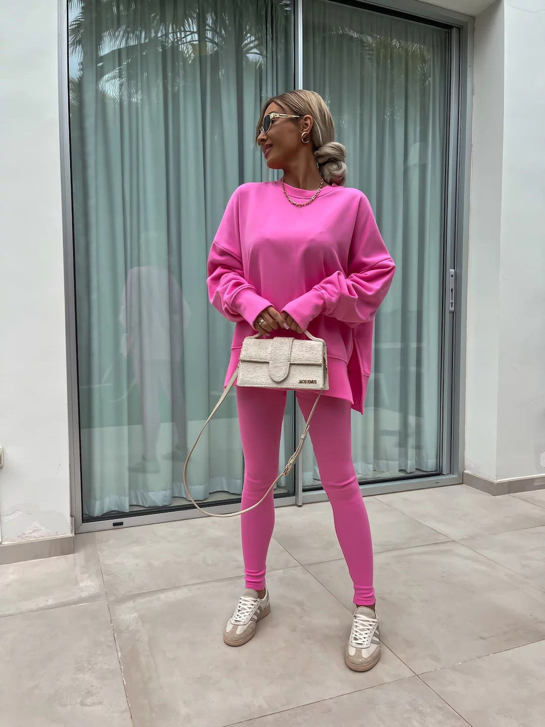 Damen Sport-Loungewear-Set mit Sweatshirt und Leggings