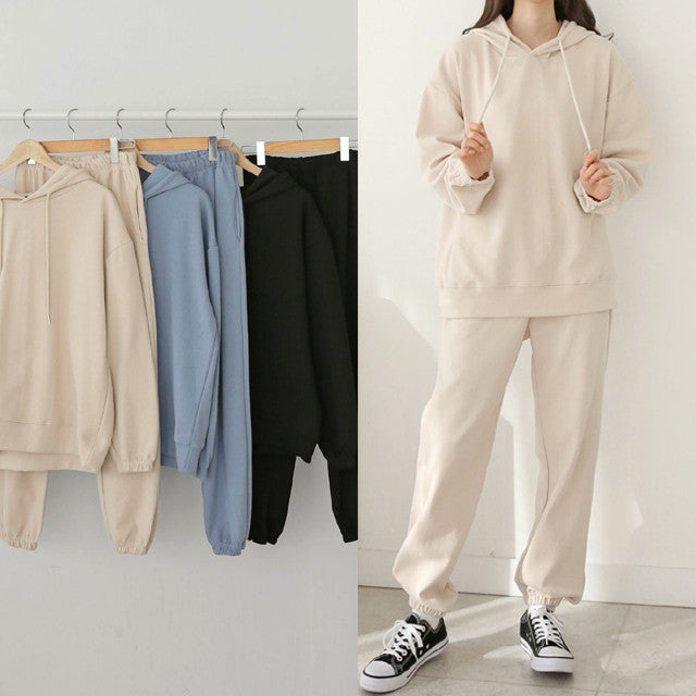 Damen Hoodie Jogginghose Set Weiches Baumwoll Norvielle - Norvielle