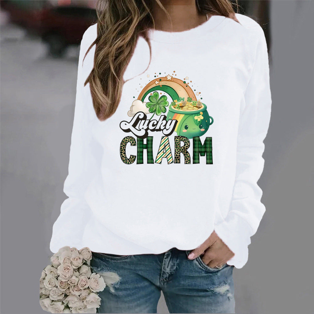 Damen Sweatshirt Glücks-Motiv Norvielle - Norvielle