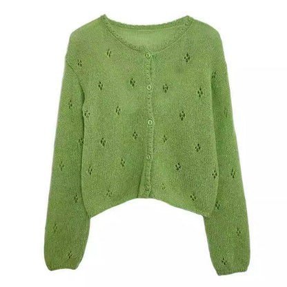 Damen Strickjacke Blütenmuster Norvielle