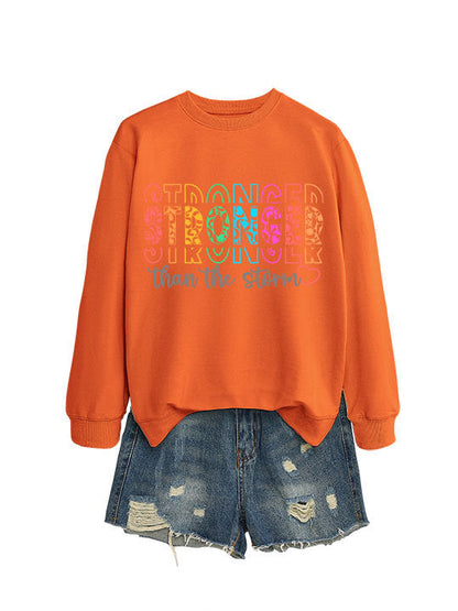 Damen Sweatshirt Lässiger Schnitt Motivierender Schriftzug Norvielle
