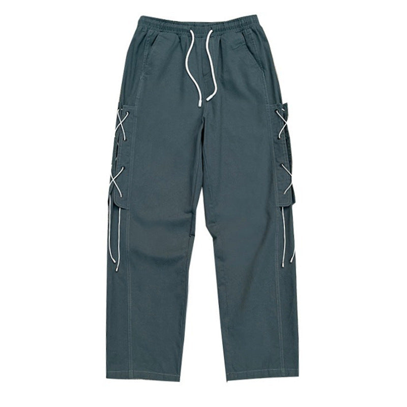 Damen Cargo-Hose Weit geschnitten Dekorative Schnürung Norvielle