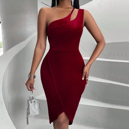 Damen Wickelkleid Asymmetrisch Wasserfallausschnitt Norvielle - Norvielle