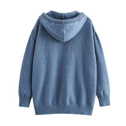 Damen Hoodie Kuschelig Animalmuster Norvielle