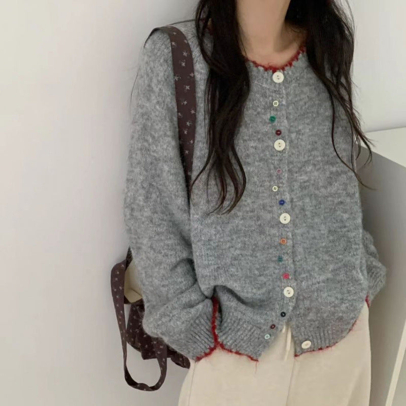 Damen Cardigan Kuschelig Bunt Norvielle