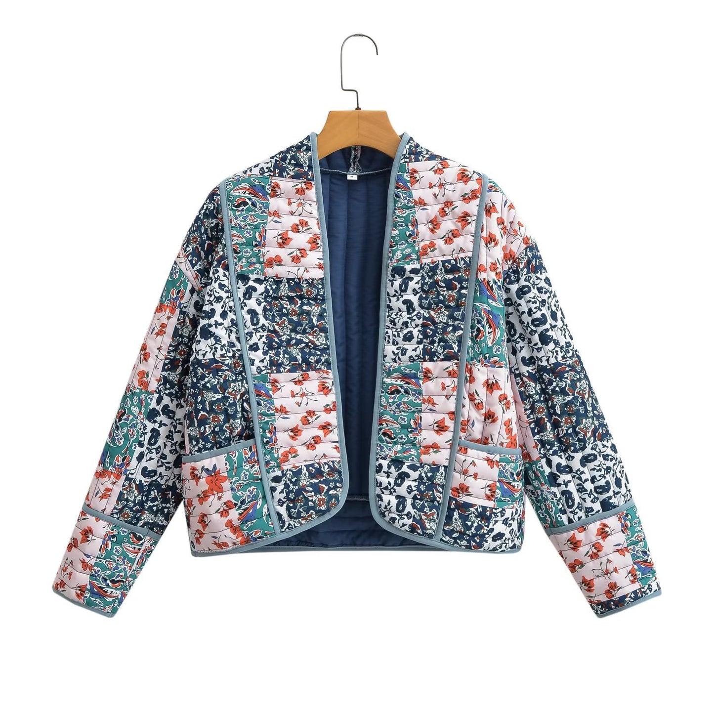 Damen Steppjacke Gepolstert Floralmuster Norvielle