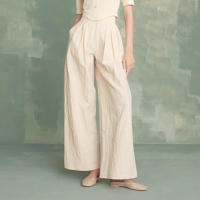 Damen Plisseehose Weit Norvielle - Norvielle