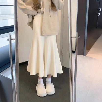 Damen Strickjacken-Set mit Kontrastdetails und Knopfverschluss